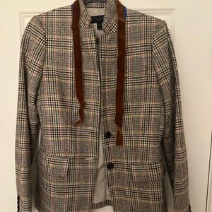 USED - J Crew Wool Blazer Plaid - Size 6T